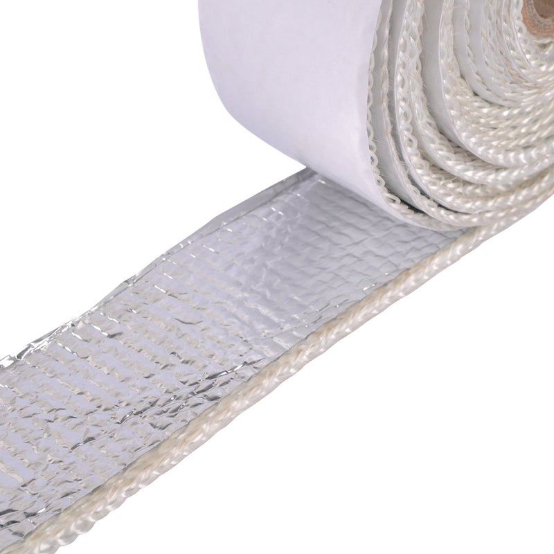 AutoEC Heat Shield tape, Self-Adhesive Heat Reflective Tape Roll, Adhesive Backed Heat Barrier for Car, Truck, Motorcycle (1.5"X 15') - Image 3